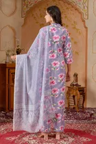 Rayon Printed Kurta with Pant & Dupatta for Women 