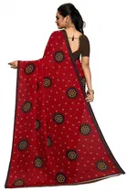 Kanooda Prints Georgette Women Saree With Un-stitched Blouse 