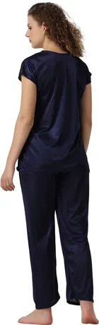 Satin Solid Night Suit for Women 