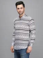 Cotton Blend Printed Kurta for Men 