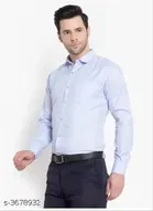 Cotton Blend Solid Full Sleeves Shirt for Men 