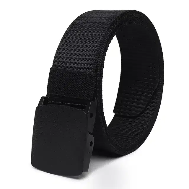 Casual Nylon Belt for Men (Black)