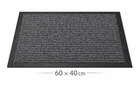 Stripe Charcoal Grey Non-Slip Rubber Backing Felt Doormat [40x60]