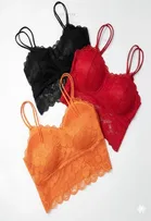 Cotton Solid Padded Bras for Women, Multicolour, Pack of 3 