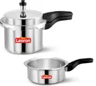 LEORON Aluminium Combo Pressure Cooker Gas Stovetop Compatible (2 Ltr & 3 Ltr, Pack of 1)