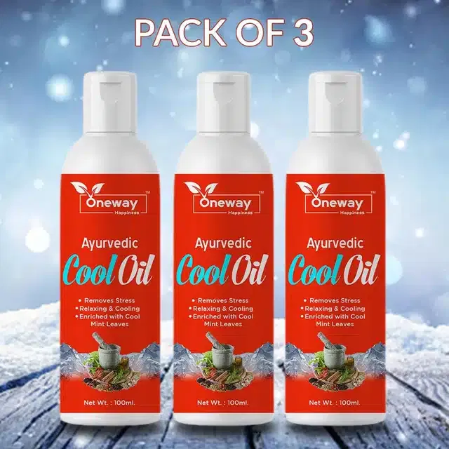 Oneway Happiness Ayurvedic Cool Oil (100 ml, Pack of 3)