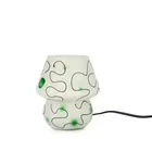 Stylish Hand Decorative Glass Table Lamp For Home Decoration, LED Compatible, Round 