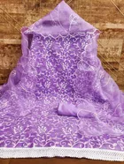 Organza Unstitched Dress Material for Women 