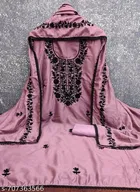 Vichitra Silk Embroidered Punjabi/All Over Suits for Women 