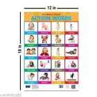 Bookford Publications My Small Chart – Alphabet, Numbers & Action Words | Set of 3 Educational Charts for Kids | Fun Learning Tools for Toddlers and Preschoolers