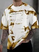 Cotton Round Neck Printed T-Shirt for Men 