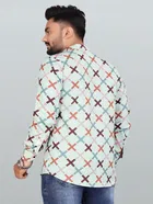 Cotton Blend Printed Kurta for Men 