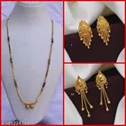 Alloy Mangalsutra with 2 Pair Earrings for Women 