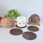 MDF Wooden 6 Pcs Coasters with Stand 