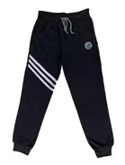 Cotton Blend Self Design Track Pant for Boys (Black, 3-4 Years)