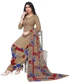 Crepe Floral Print Unstitched Suits Fabric for Women 