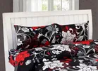 Polycotton Printed Double Bedsheet with 2 Pillow Covers 