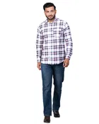 Poly Cotton Full Sleeves Chequered Shirt for Men 