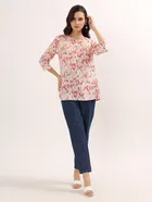 Womens Ikkat Print Short Kurti 