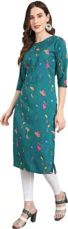 Women Crepe Printed Kurta 