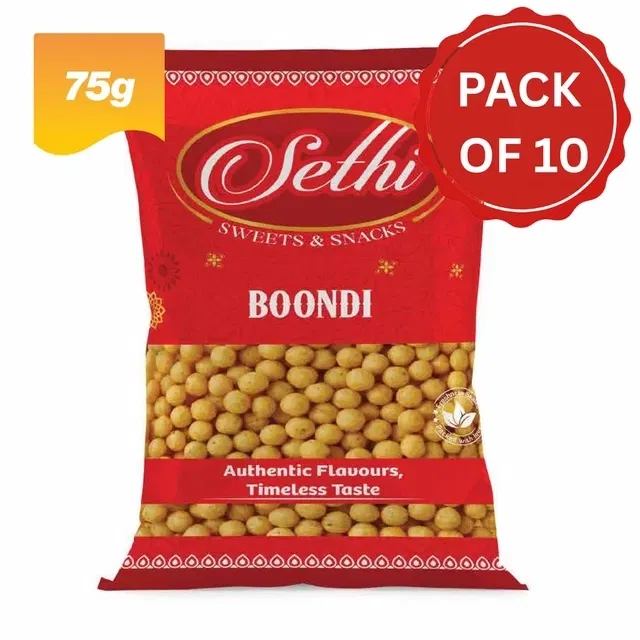 सेठी बूंदी 10X75g (पैक ऑफ़ 10)