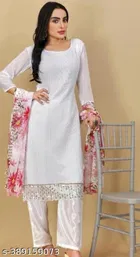 Striped Unstitched Suit for Women 