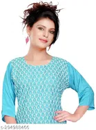 Cotton Blend Printed Kurti for Women 