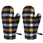 E-Retailer Heat Resistant Padded Cotton Kitchen Oven Mitt Microwave Gloves 