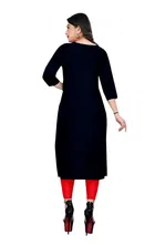 Crepe Solid Kurtis for Women 