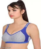 Cotton Blend Sports Bra for Women & Girls, Multicolour, Pack of  6 