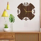 Wooden Wall Clock for Home (Brown)