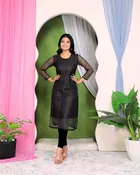 Net Kurti for Women,  Black  