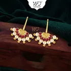 Brass Pearl Ear Cuffs for Women 