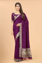Vichitra Embellished Saree for Women 