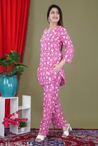 Rayon Top & Bottom Set for Women 