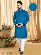 Striped Mandarin Neck Kurta for Men 