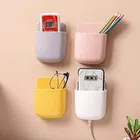 Plastic Wall Mounted Mobile Holder (Multicolor, Pack of 4)