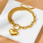Stainless Steel Gold Plated Bracelet for Women, Gold
