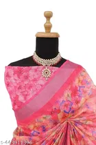 Linen Printed Saree for Women 