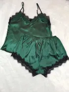 Satin Solid Babydoll for Women 