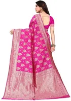 Silk Woven Design Saree for Women, Pink 