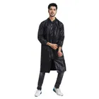 Solid Overcoat with Hoods and Side Pocket Raincoat for Men 