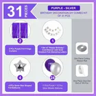 Happy Birthday Balloon Decoration Kit, Purple, Set of 1