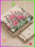 Cotton Linen Saree for Women 