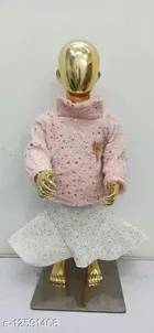 Woolen Full Sleeves Top & Bottom Clothing Set for Girls 