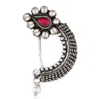 Designer Silver Plated Nosepin for Women 
