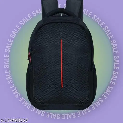Nylon Backpack for Men & Women, Black
