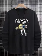 Fleece Printed Sweatshirt for Men 