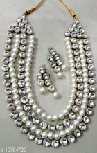 Alloy Necklace with Earrings for Women 