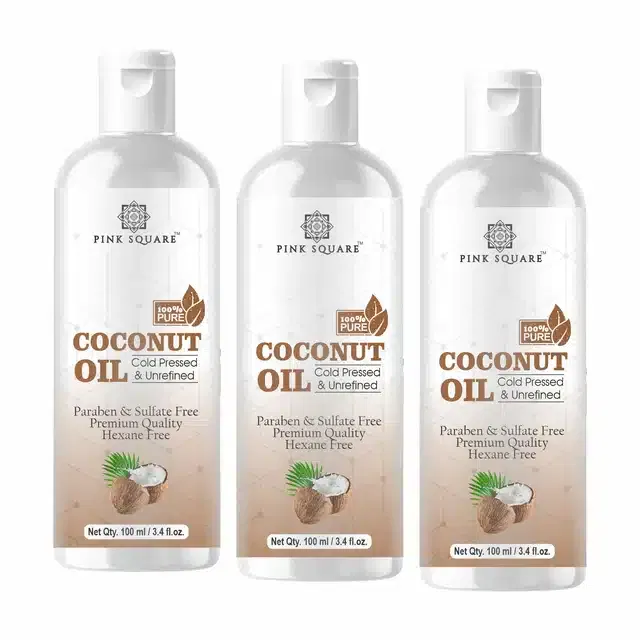 Cold Pressed Coconut Oil Combo (Pack of 3, 300 ml)